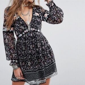 Free People Dresses Cherry Blossom Embroidered Dress Size 10